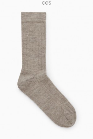 Beige COS Sparkly Ankle Socks Socks | JW90-Q7YS