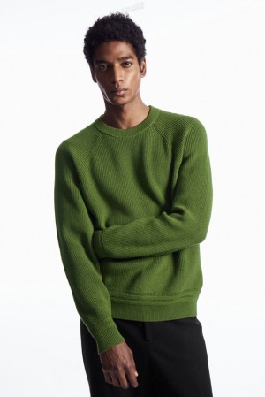 Black COS Crew-Neck Wool Jumper Knitwear | GR86-M2EI