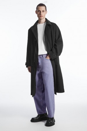 Black COS Dome Jeans - Straight/Ankle Length Trousers | RA01-K8RK