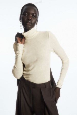 Black COS Merino Wool Turtleneck Top Tops | IC49-A9PO