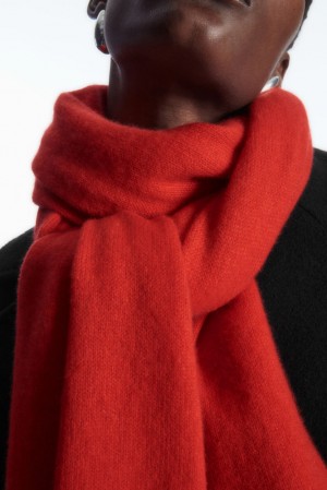 Black COS Pure Cashmere Scarf Scarves | CR27-T1JX