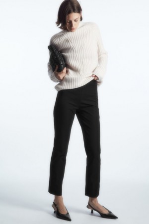 Black COS Slim-Fit Tailored Pants Pants | DY61-A3CN