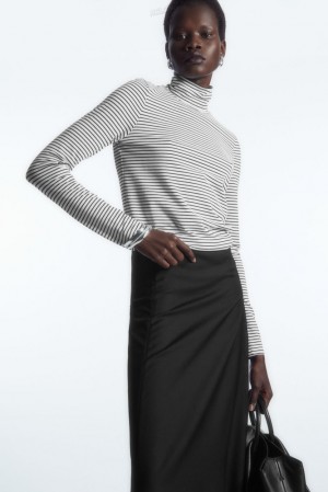 COS Long-Sleeved Jersey Roll-Neck Top Tops | AT96-P3WL