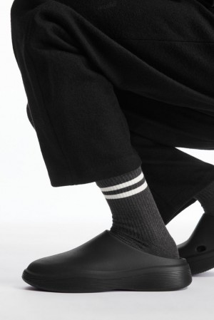 Charcoal MéLange / White COS Striped Sports Socks Socks | SR49-K8UB