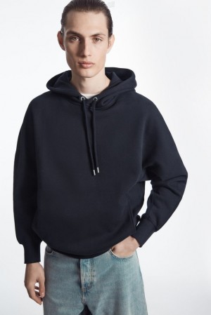 Grey MéLange COS Heavyweight Panelled Hoodie Sweatshirts & Hoodies | IR77-J5JD