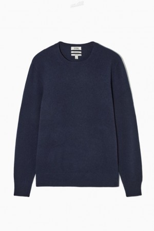 Navy COS Pure Cashmere Jumper Knitwear | ZT29-P4SN