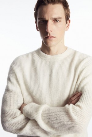 Off-White COS Alpaca-Blend Crew-Neck Jumper Knitwear | IT98-P2FX