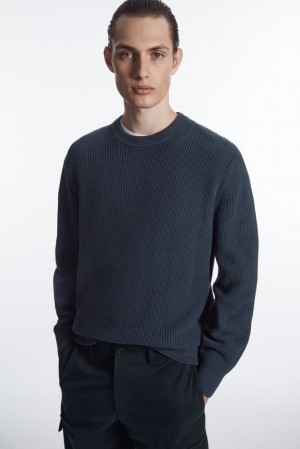 Stone COS Stone-Washed Knitted Sweater Sweaters & Cardigans | DK98-Q7WN