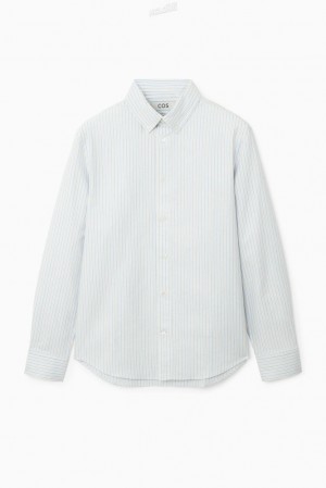 White COS Button-Down Collar Oxford Shirt Shirts | IU88-O7XU