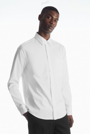 White COS Patch-Pocket Shirt - Regular Shirts | PC62-O3HV