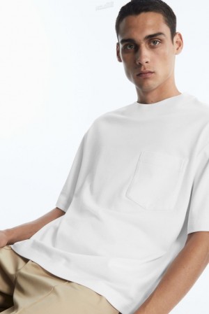 White COS The Heavy Duty T-Shirt T-shirts | YJ80-P7ZH