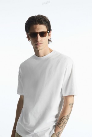 White COS The Super Slouch T-Shirt T-shirts | KB22-G0WG