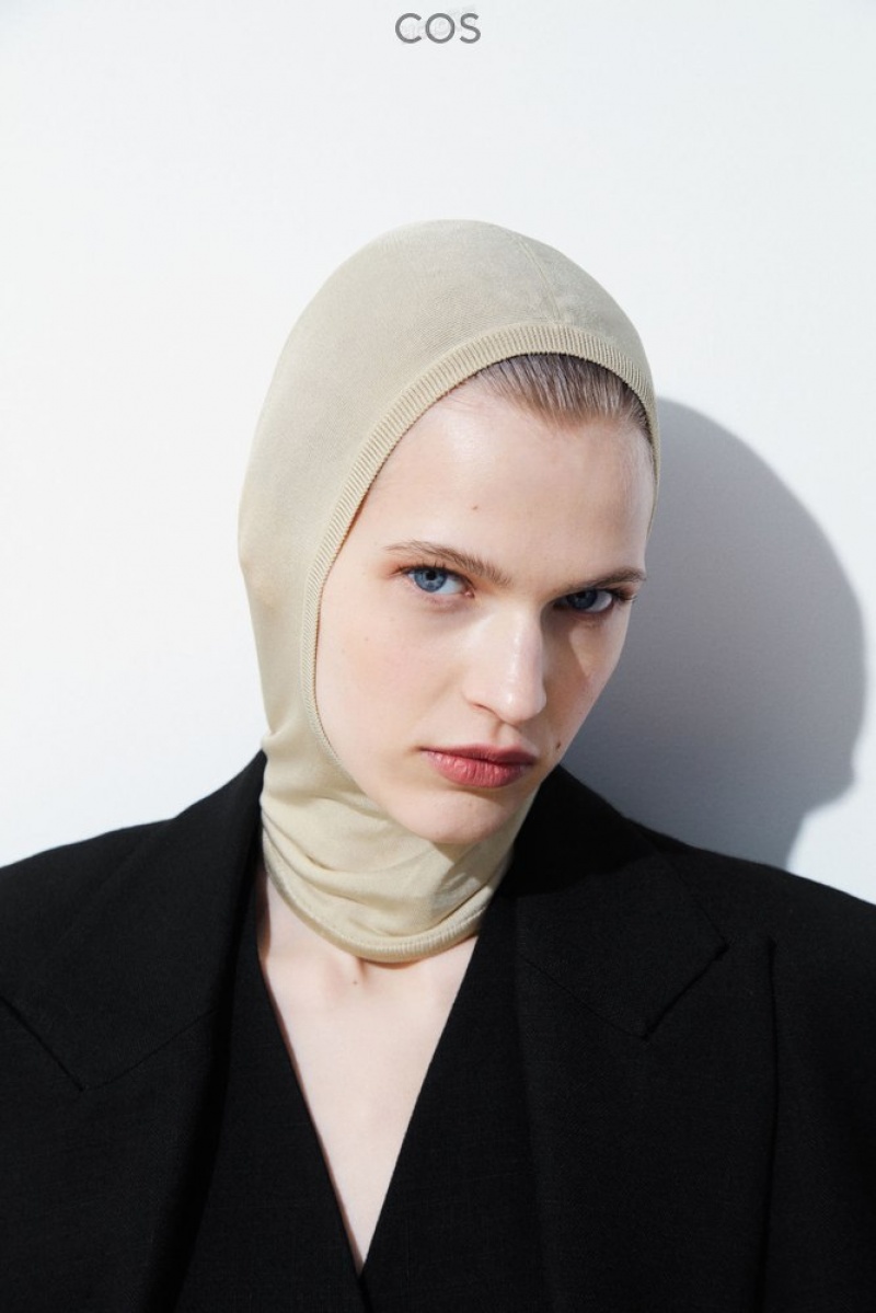 Beige COS The Knitted Balaclava Scarves | DL99-W2GL