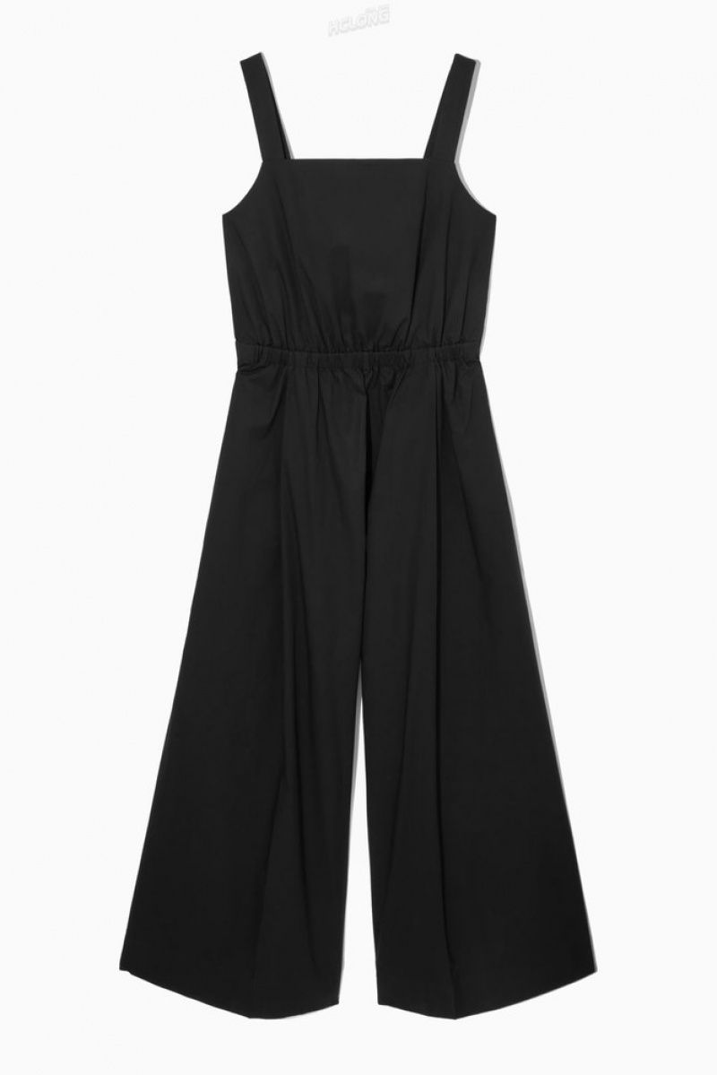 Black COS Bow-Back Wide-Leg Jumpsuit Jumpsuits | AW02-N1RE