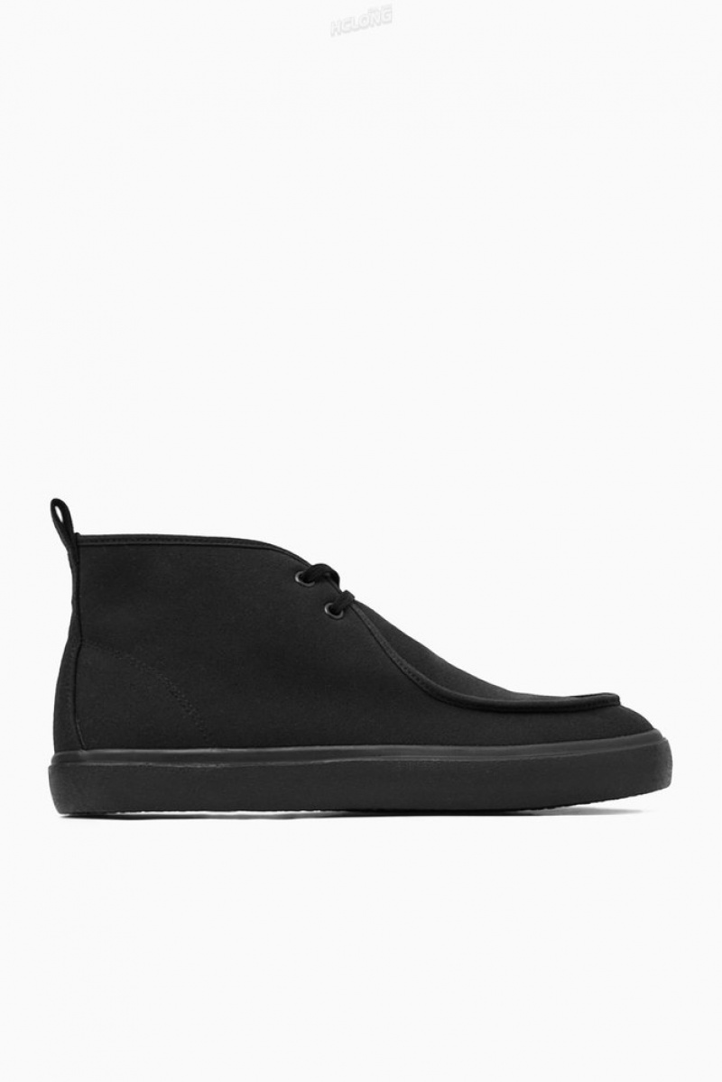 Black COS Canvas Chukka Boots Boots | AY61-J4DX