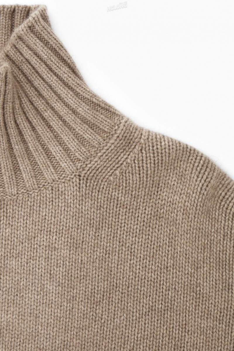 Black COS Chunky Pure Cashmere Turtleneck Sweater Sweaters & Cardigans | GW37-Y4AU