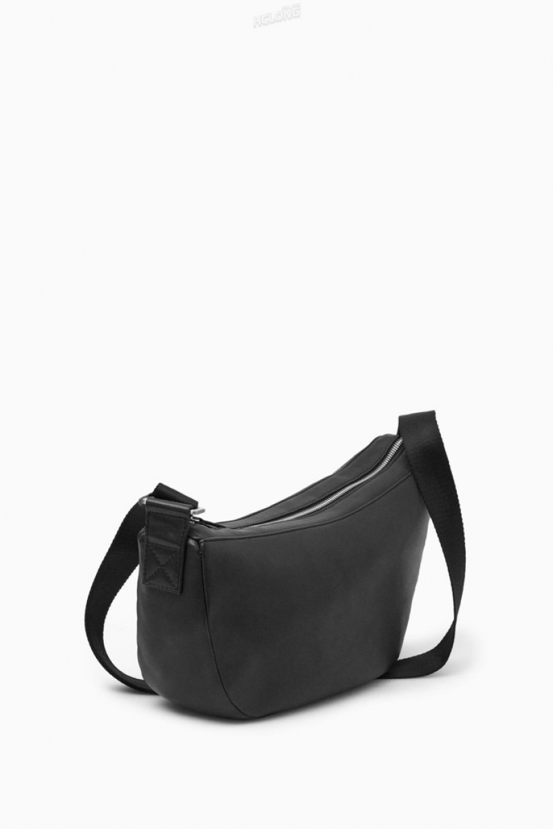 Black COS Crescent Crossbody - Leather Bags & Wallets | EG72-W8YJ