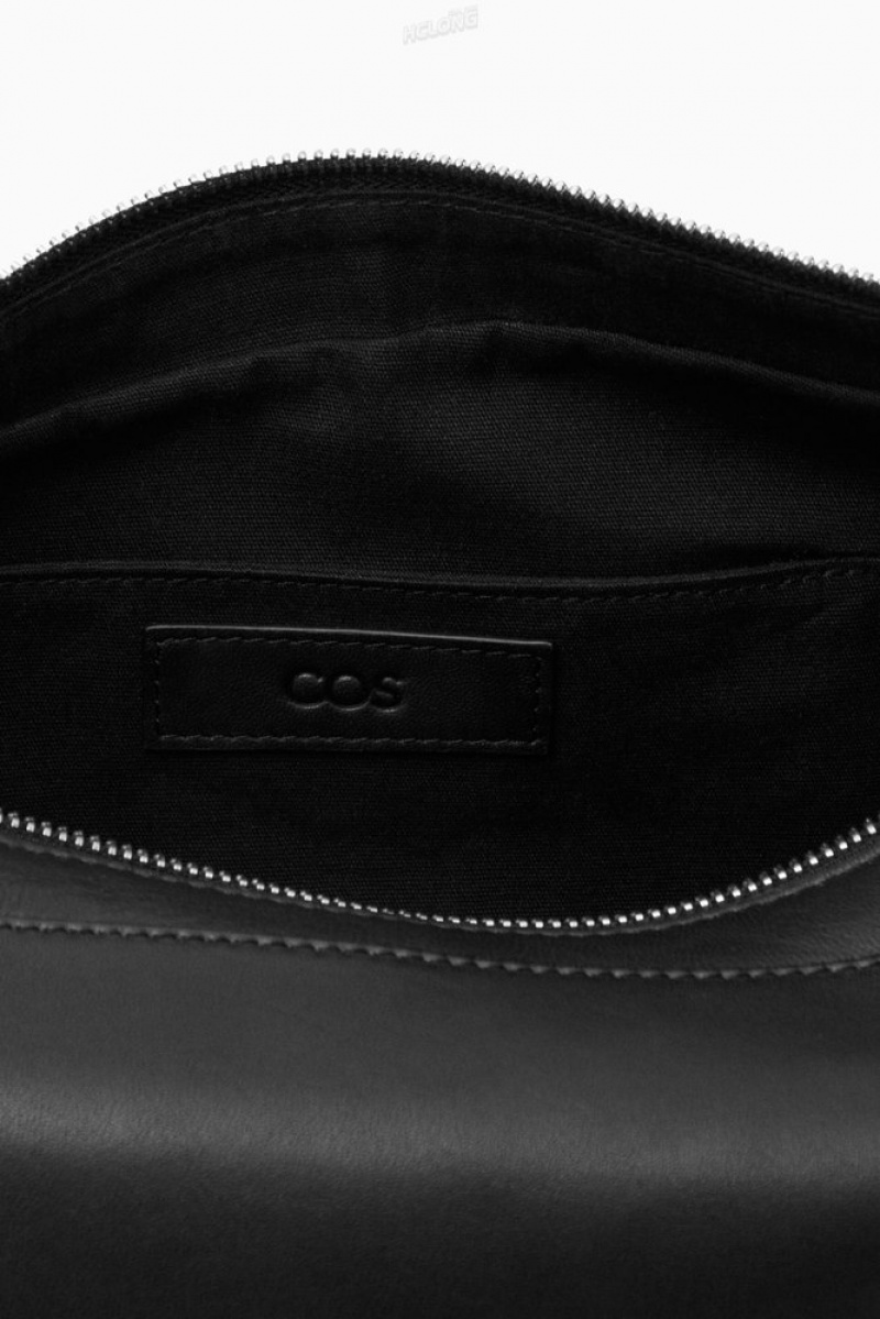 Black COS Crescent Crossbody - Leather Bags & Wallets | EG72-W8YJ