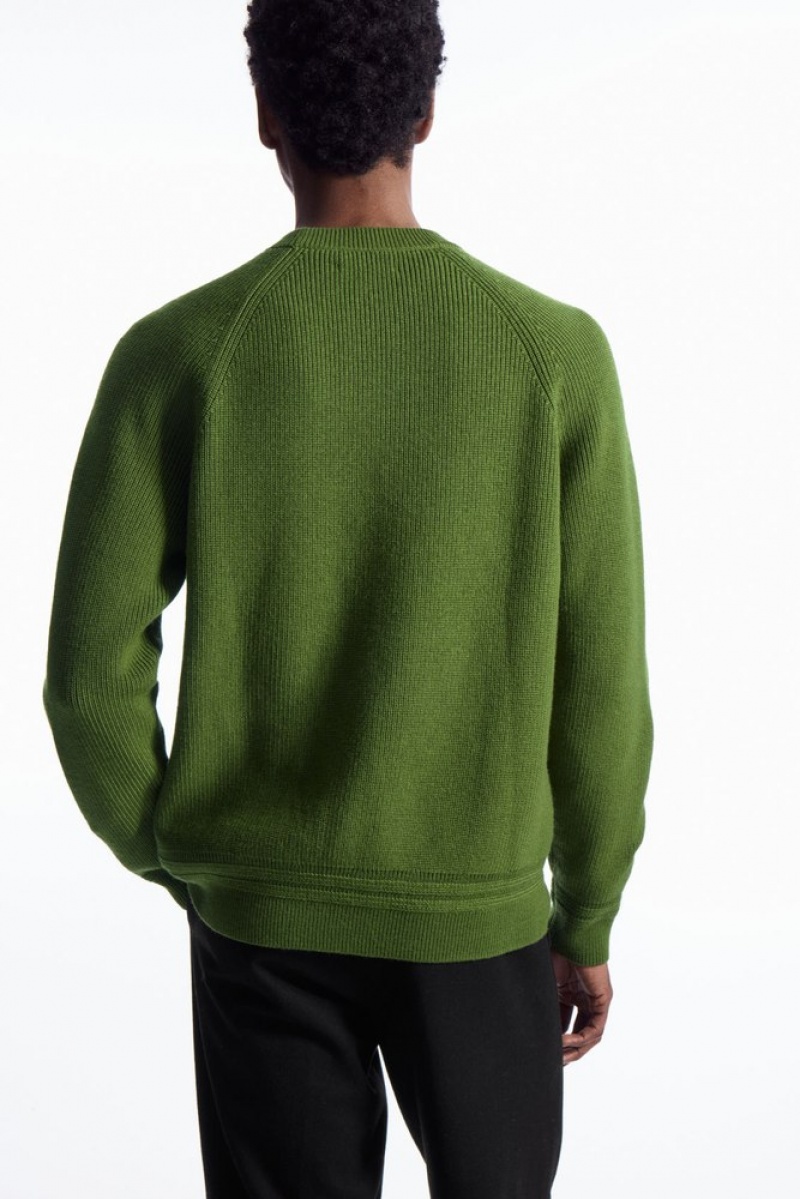 Black COS Crew-Neck Wool Jumper Knitwear | GR86-M2EI