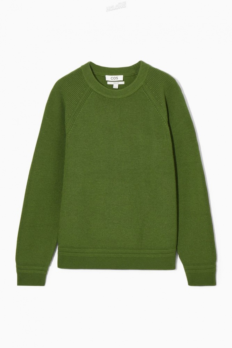 Black COS Crew-Neck Wool Jumper Knitwear | GR86-M2EI