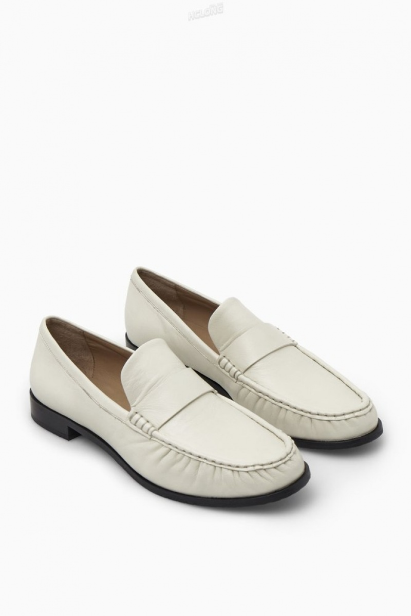 Black COS Leather Loafers Loafers | VN42-X0XN