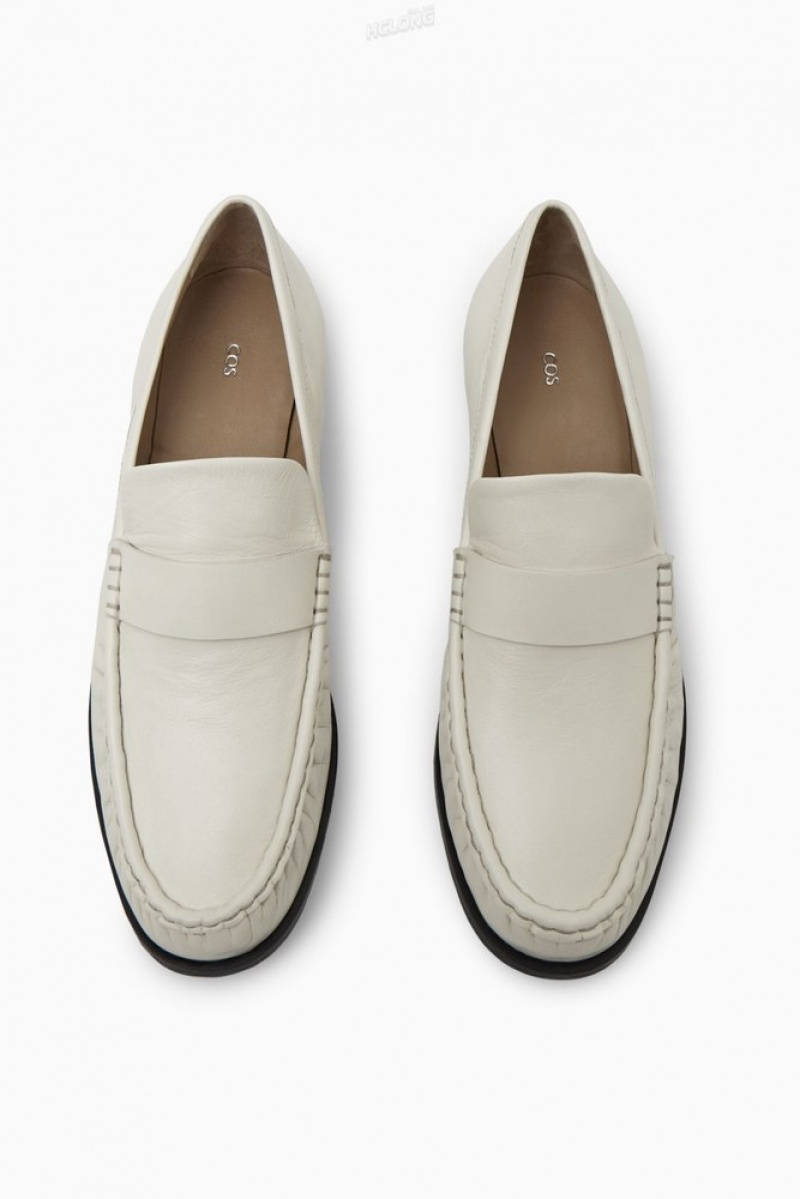 Black COS Leather Loafers Loafers | VN42-X0XN