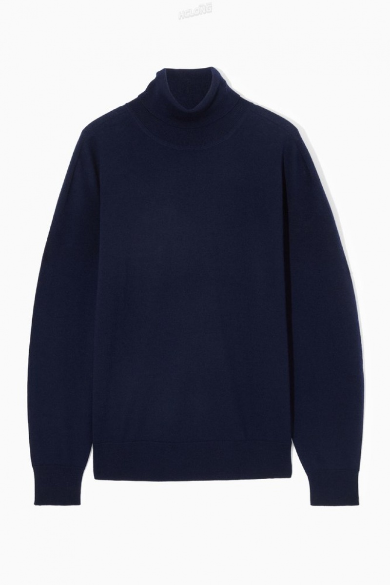 Black COS Merino Wool Roll-Neck Sweater Sweaters & Cardigans | KE42-C2LX