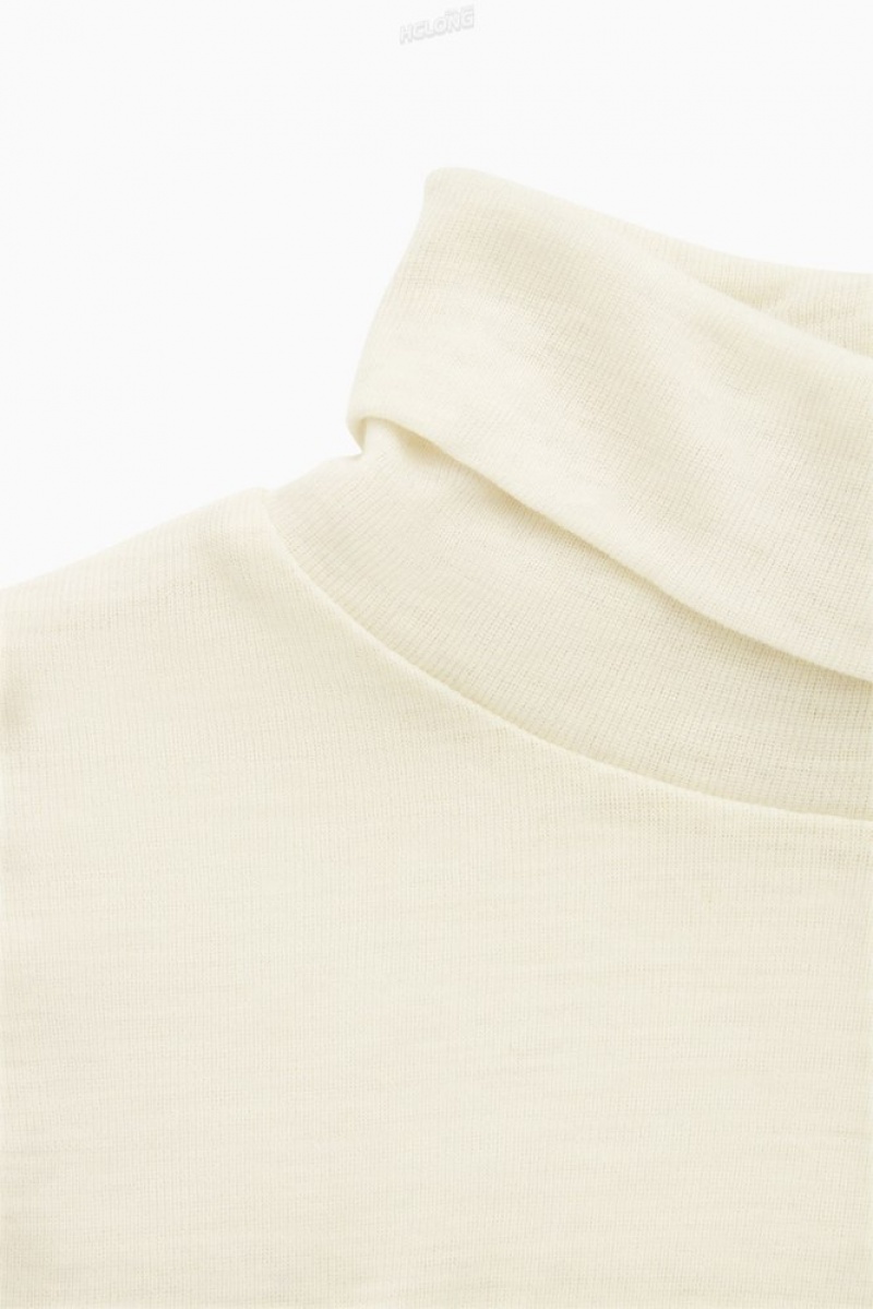 Black COS Merino Wool Turtleneck Top Tops | IC49-A9PO