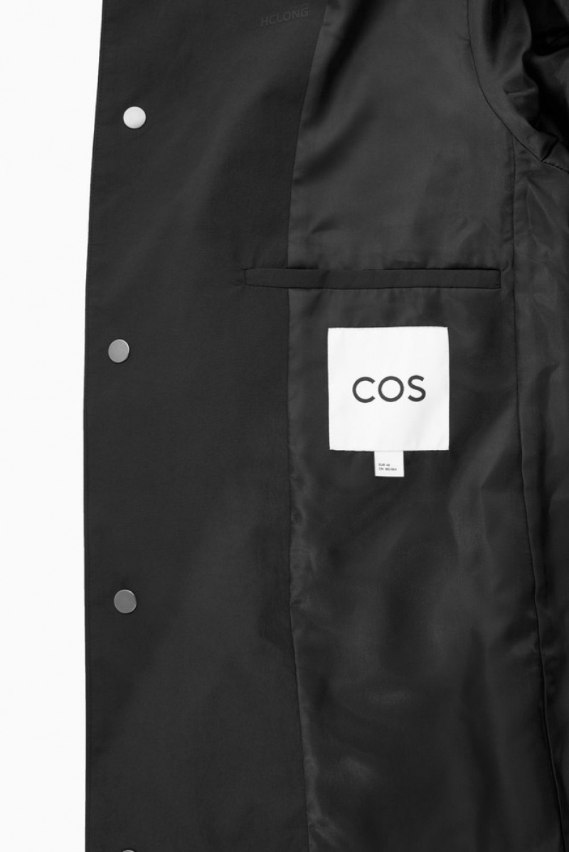 Black COS Nylon Car Coat Coats & Jackets | BQ30-V3JH