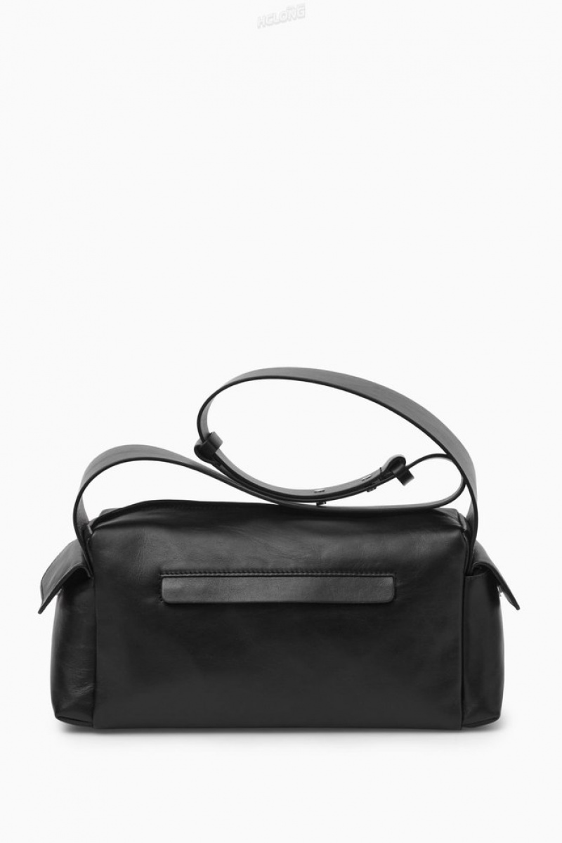 Black COS Pocket Crossbody - Leather Bags | CK50-G0NO