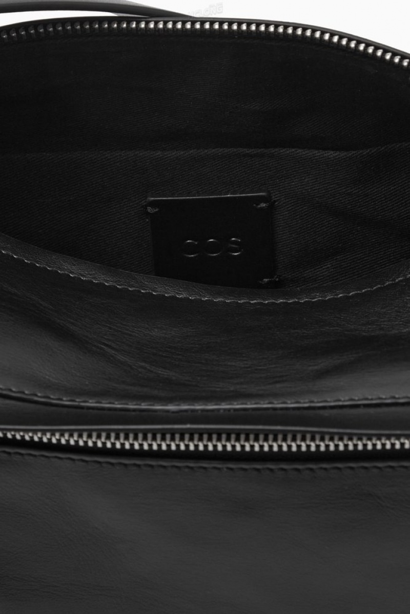 Black COS Pocket Crossbody - Leather Bags | CK50-G0NO