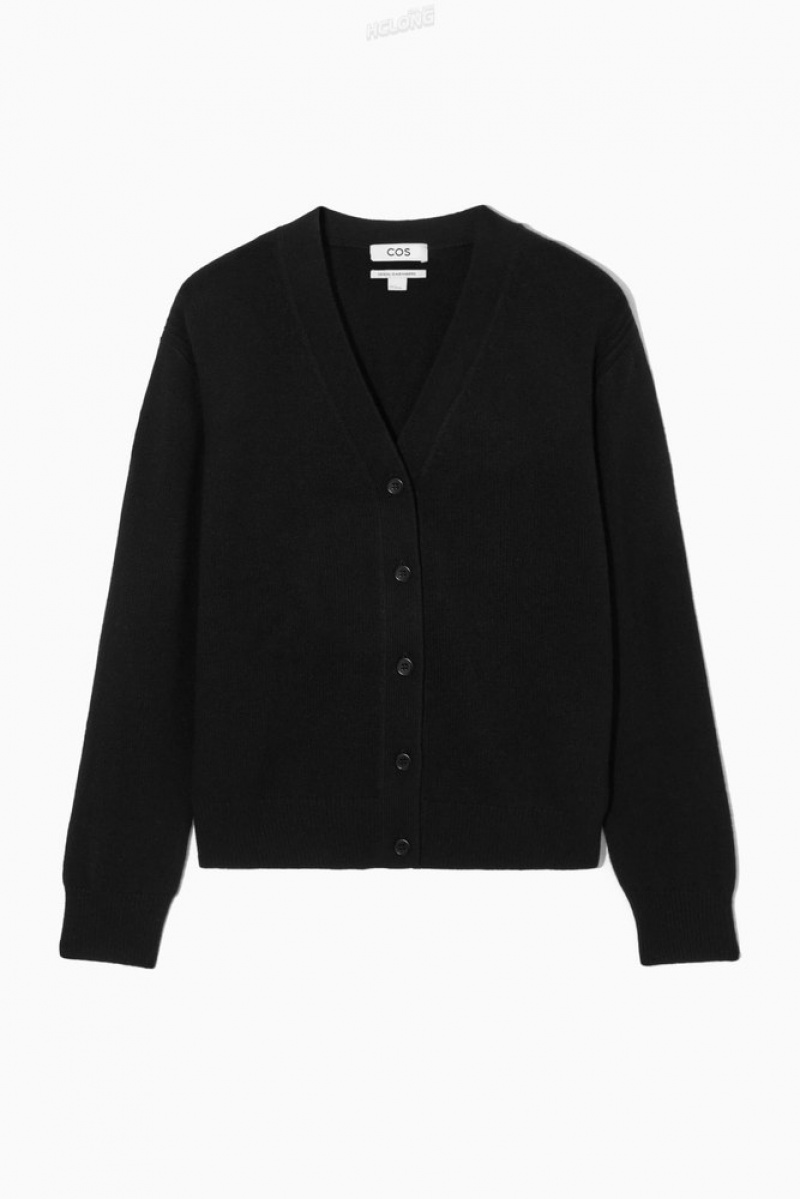 Black COS Pure Cashmere Cardigan Sweaters & Cardigans | OC40-G0NC