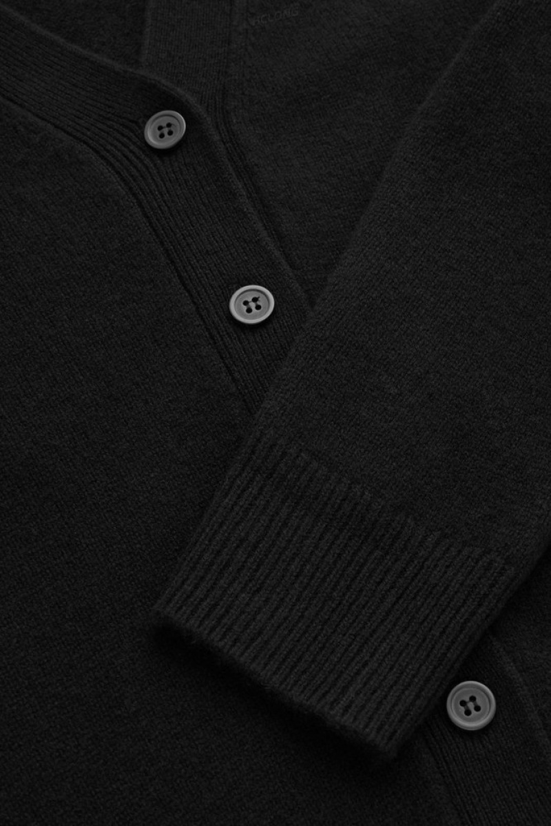 Black COS Pure Cashmere Cardigan Sweaters & Cardigans | OC40-G0NC