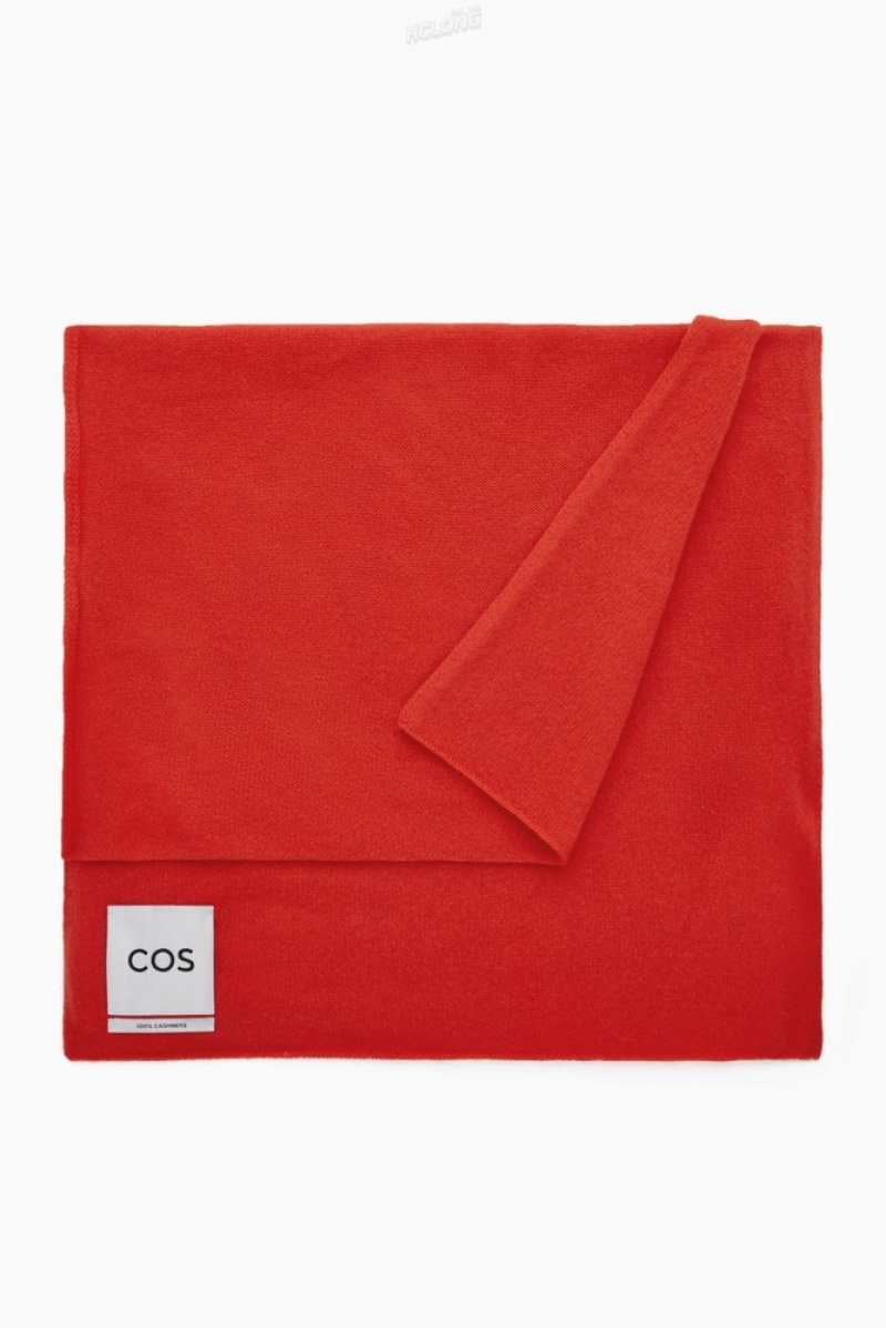 Black COS Pure Cashmere Scarf Scarves | CR27-T1JX