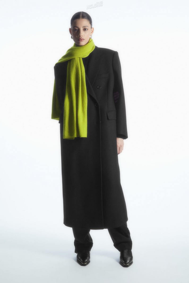 Black COS Pure Cashmere Scarf Scarves | RU05-L1NJ