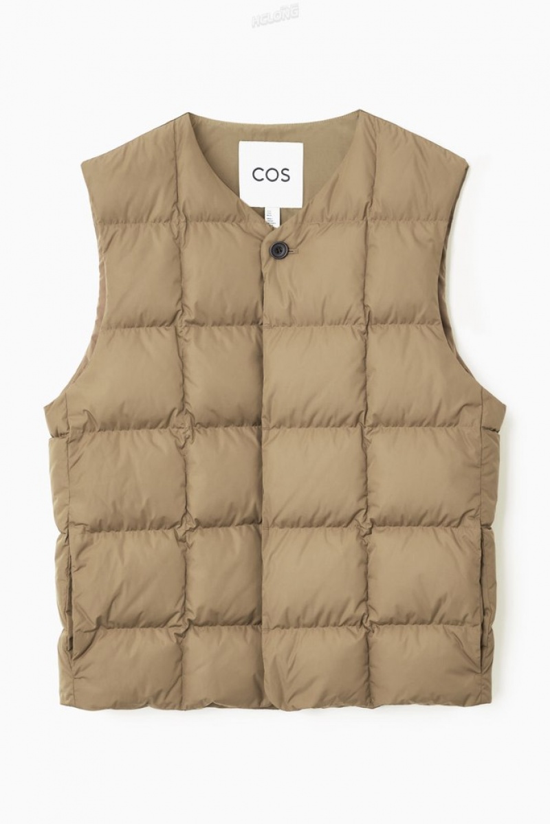 Black COS Quilted Padded Liner Vest Coats & Jackets | VU49-J1PM