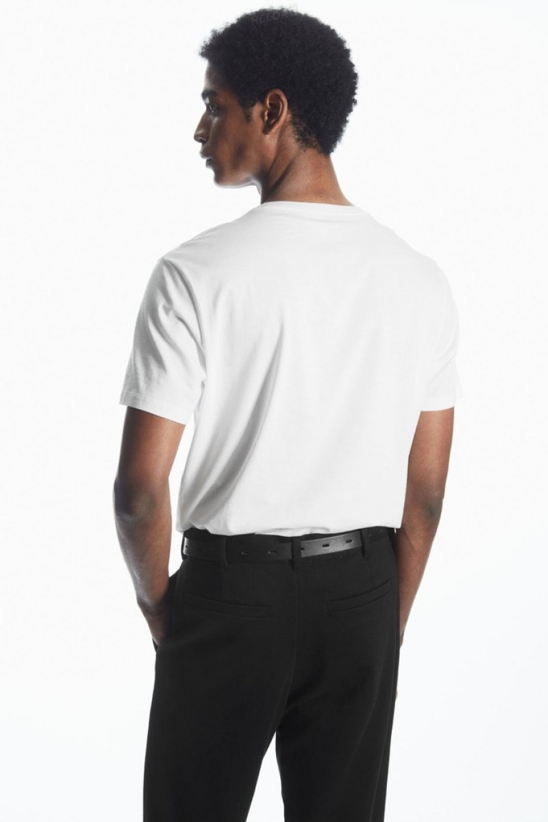 Black COS Tapered Cotton-Jersey Trousers Pants | NN72-U8OA