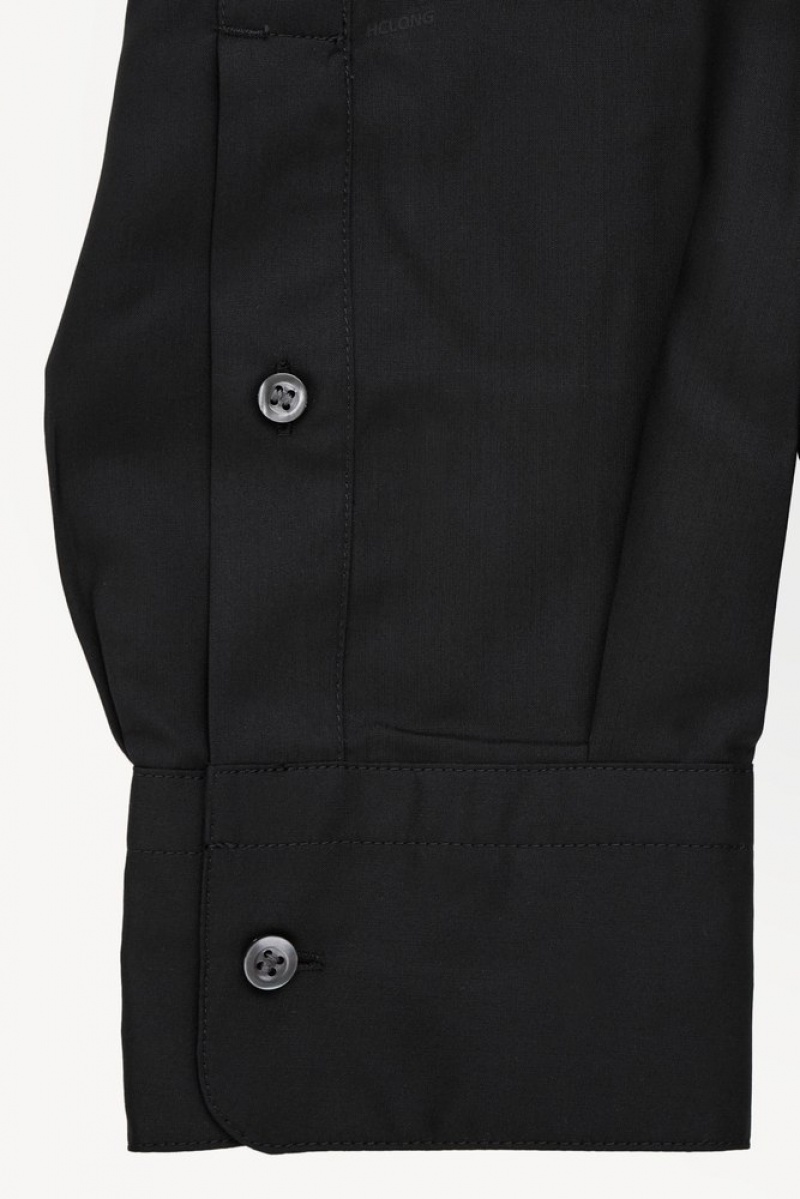 Black COS The Fluid Silk Shirt Shirts | AU89-A1LS