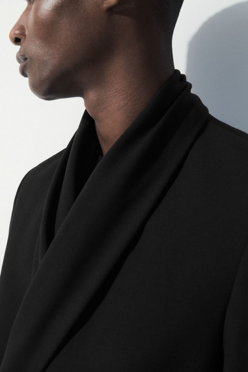 Black COS The Shawl-Collar Wool Blazer Blazers | OT65-F6MP