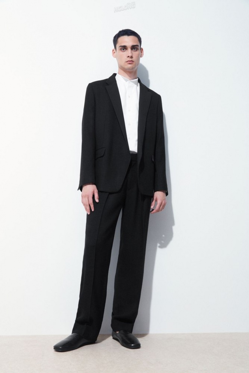 Black COS The Tuxedo Jacket Blazers | XF17-F3AH