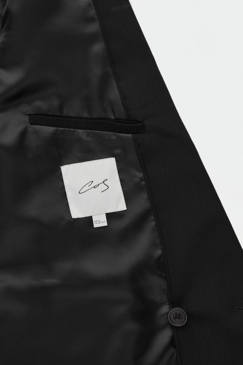 Black COS The Tuxedo Jacket Blazers | XF17-F3AH