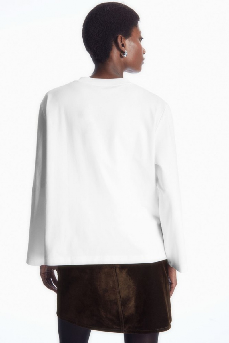 Black COS Wide-Sleeved Top Tops | KB23-C7SF