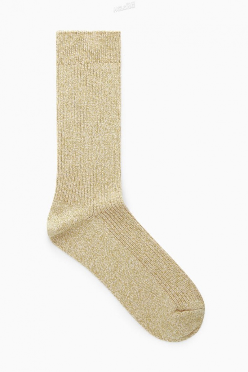 Dark Grey COS Ribbed Socks Socks | SU17-G6JC