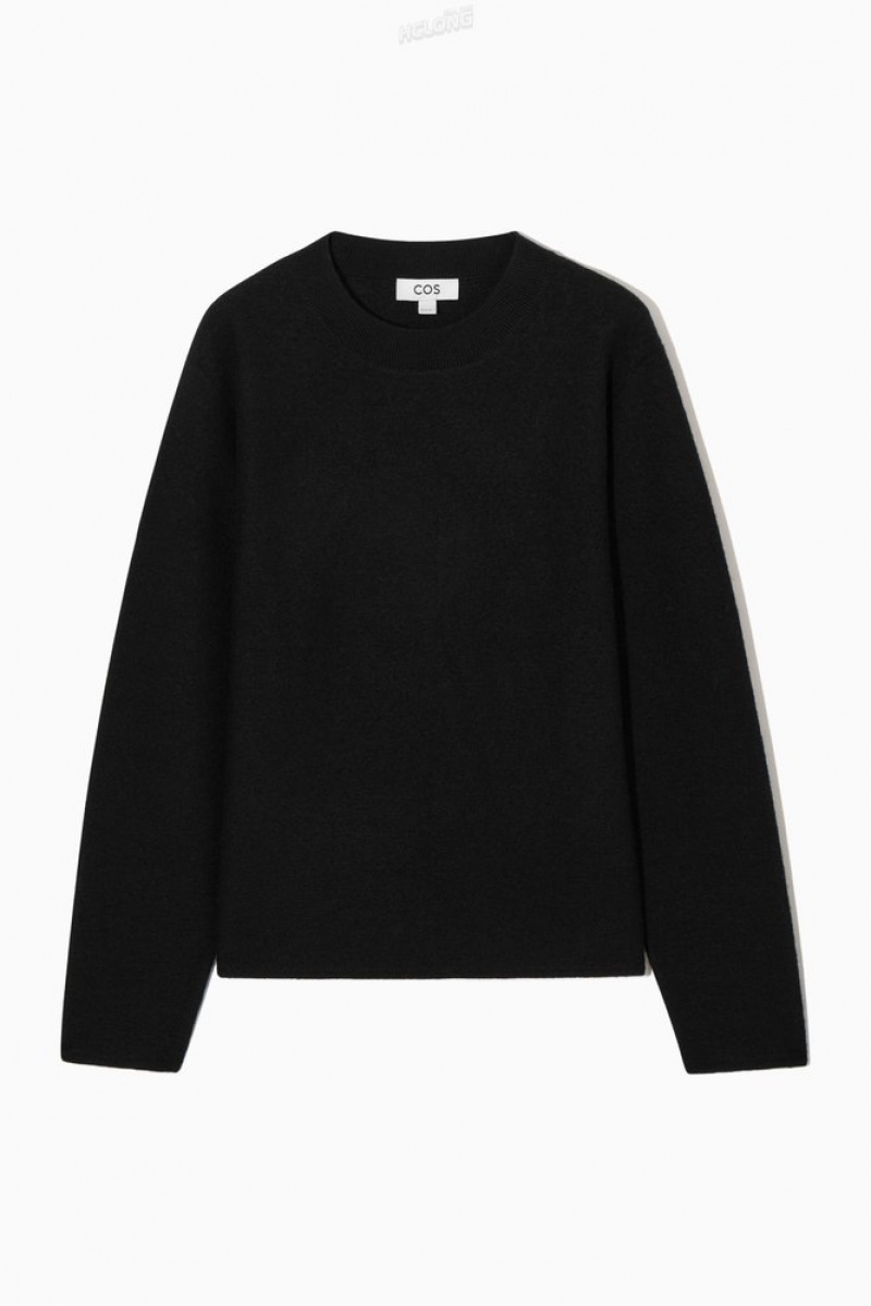 Dark Navy COS Boiled Merino Wool Jumper Tops | CV53-F9DB