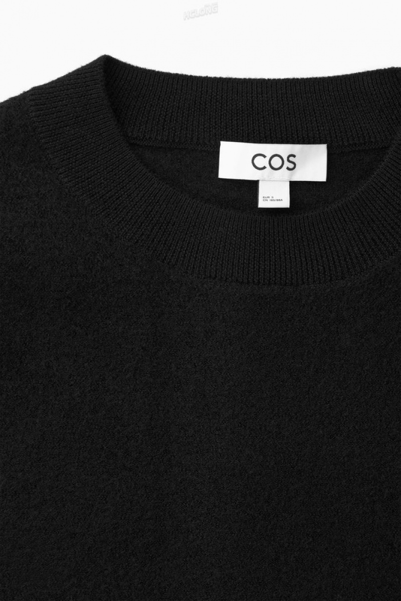 Dark Navy COS Boiled Merino Wool Jumper Tops | CV53-F9DB