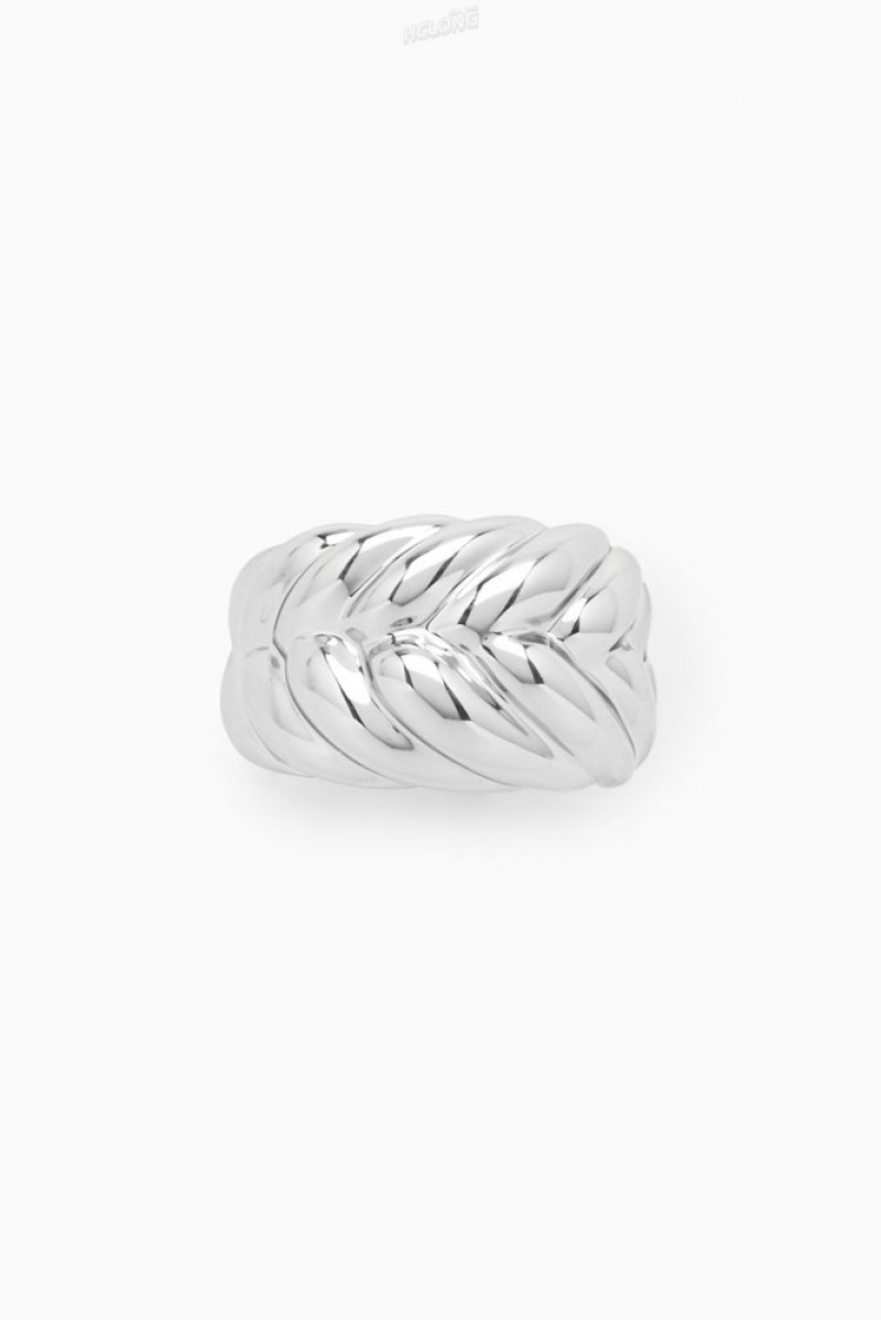 Gold COS Chunky Plait Ring Jewelry & Jewellery | EM94-H0VN