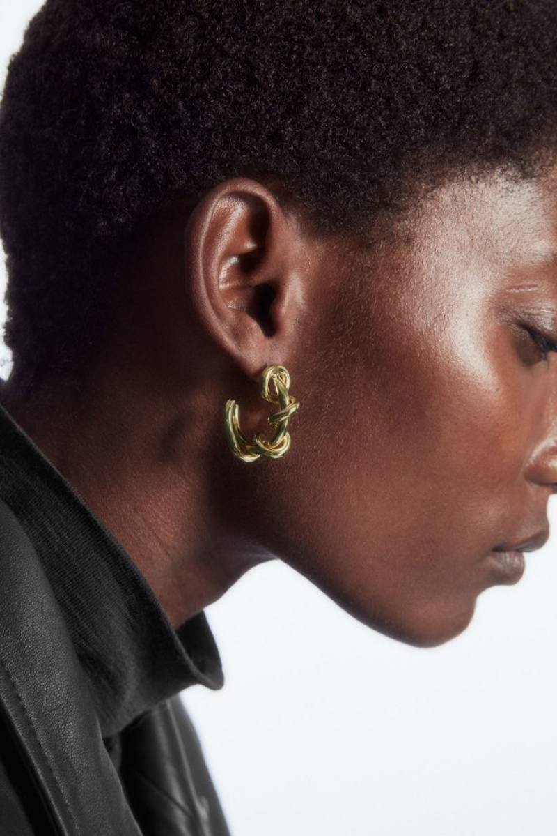 Gold COS Spiral Hoop Earrings Jewelry & Jewellery | ON40-I4YU