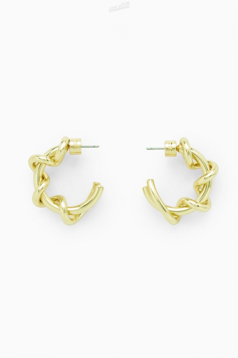 Gold COS Spiral Hoop Earrings Jewelry & Jewellery | ON40-I4YU