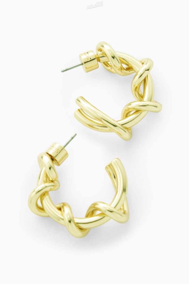 Gold COS Spiral Hoop Earrings Jewelry & Jewellery | ON40-I4YU