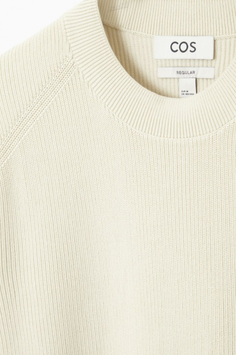 Khaki Green COS Ribbed-Knit Sweater Sweaters & Cardigans | EZ19-O2BX